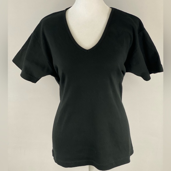 Chico's Tops - $LAST CHANCE$ EUC Chico’s Design Black Cotton Tee, 2/L/12